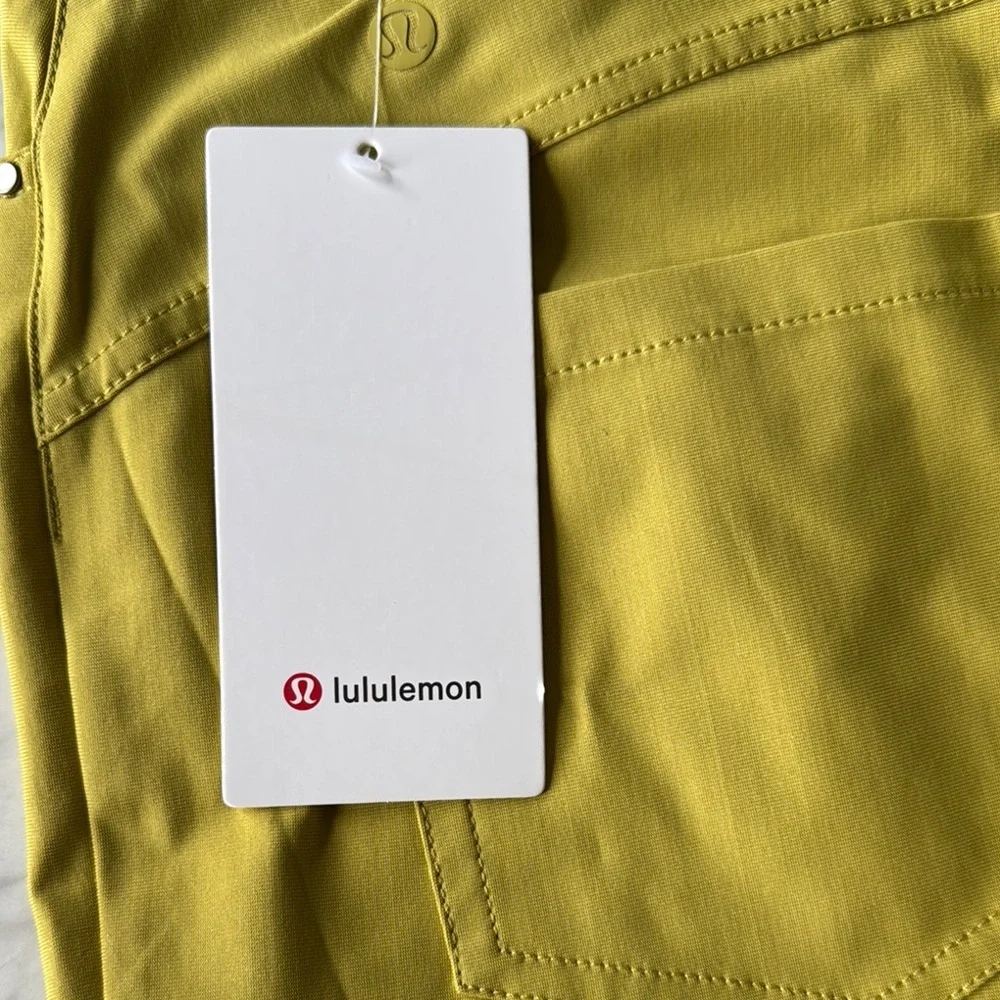 Lululemon Yellow/citron city sleek wide leg Cropped Trousers - Picture 4 of 6